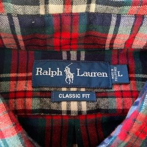 Ralph Lauren men’s long sleeve plaid shirt